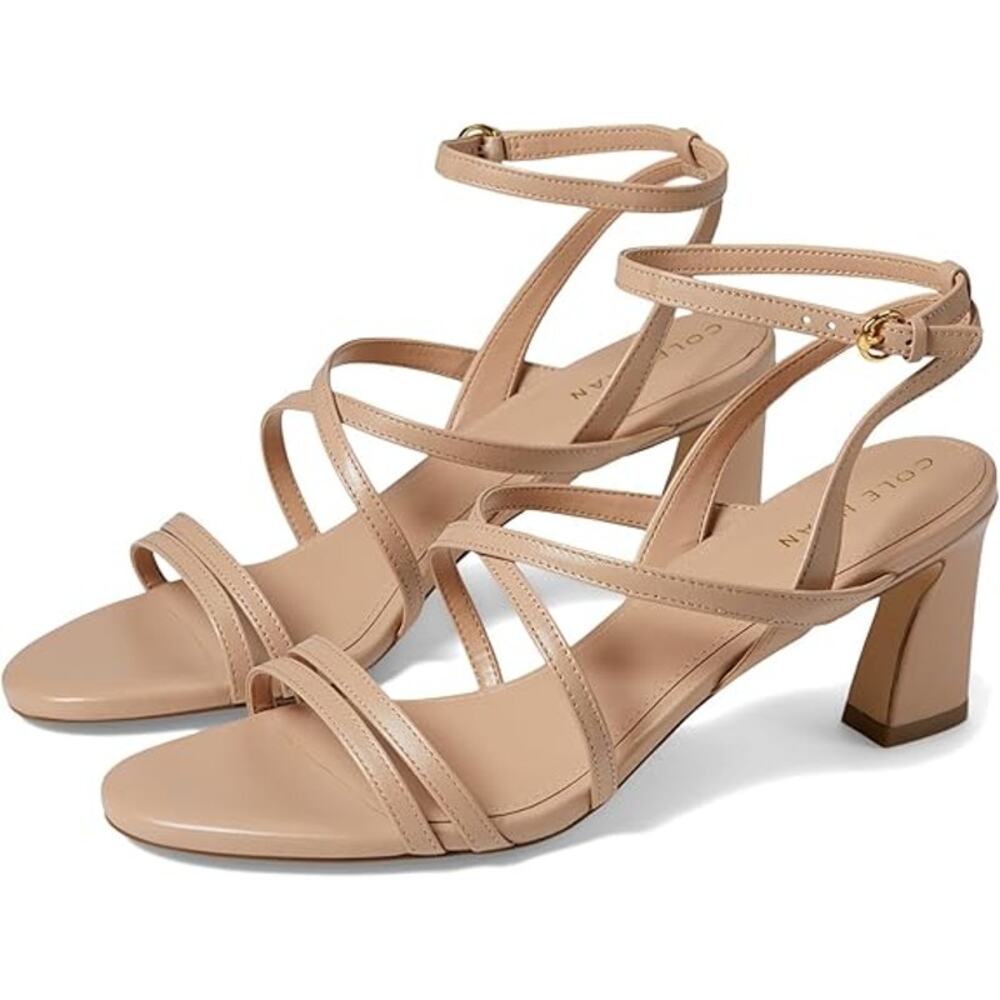 NWT Cole Haan Women's Addie Strappy Sandals Heeled, Brush Leather-Size 9.5